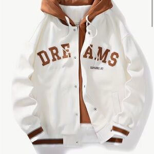White and Brown Men's Jacket